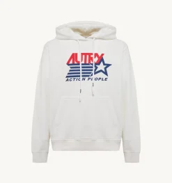 Felpa Con Cappuccio Iconic Logo Bianco