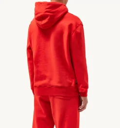 Felpa Con Cappuccio Iconic Logo Rosso