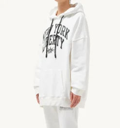 Felpa Con Cappuccio Liberty Photo Bianco