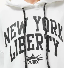 Felpa Con Cappuccio Liberty Photo Bianco