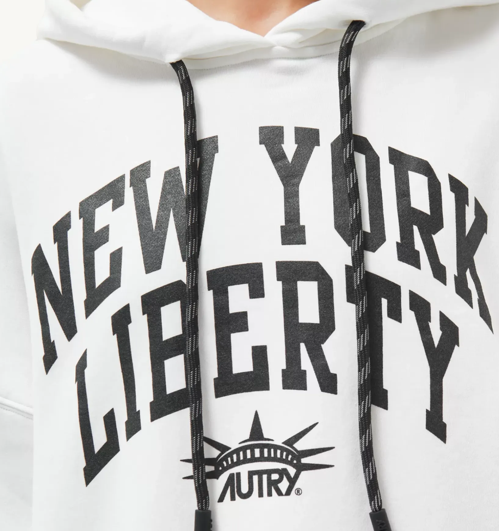 Felpa Con Cappuccio Liberty Photo Bianco