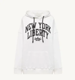 Felpa Con Cappuccio Liberty Photo Bianco