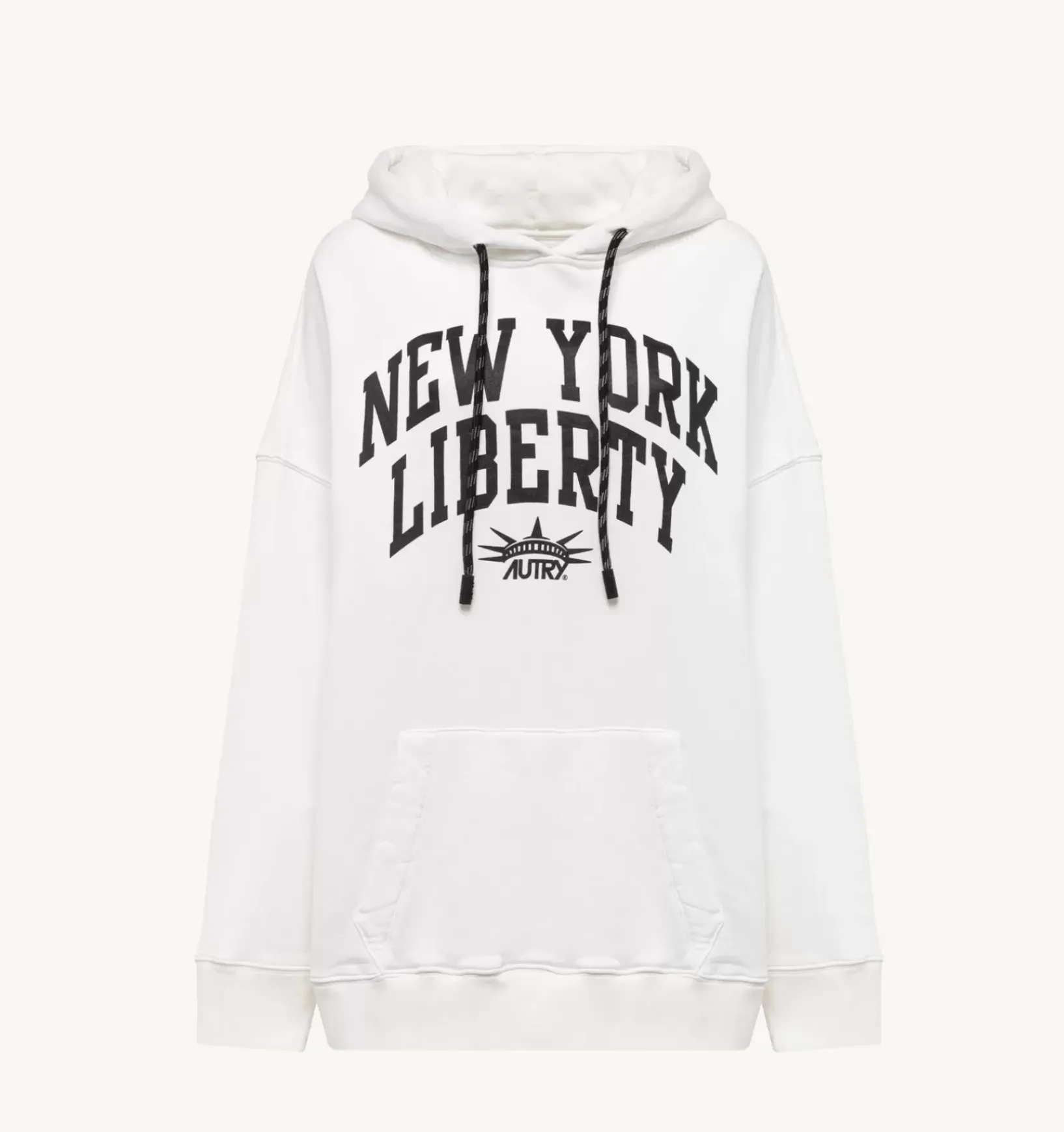 Felpa Con Cappuccio Liberty Photo Bianco