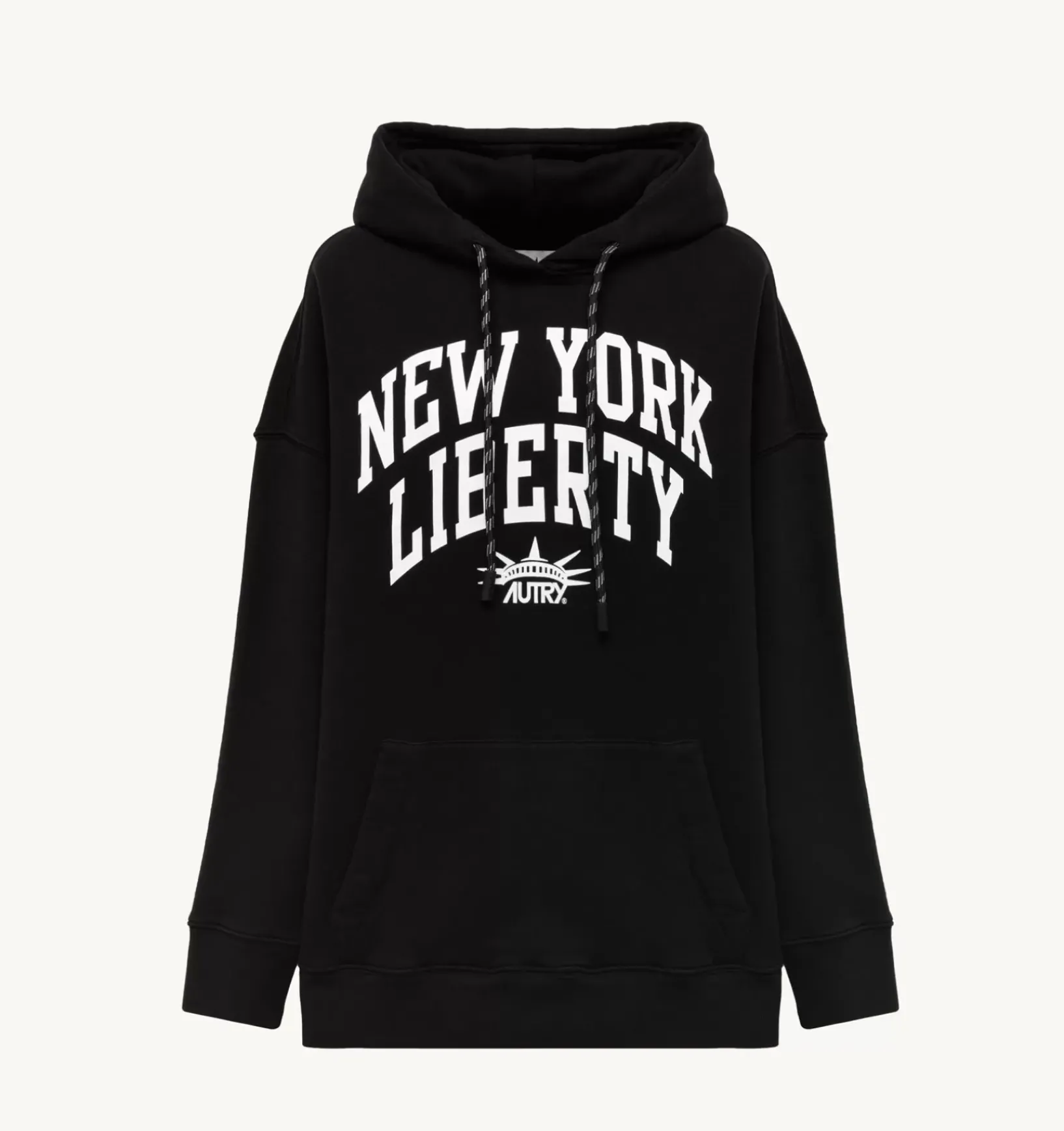 Felpa Con Cappuccio Liberty Photo Nero