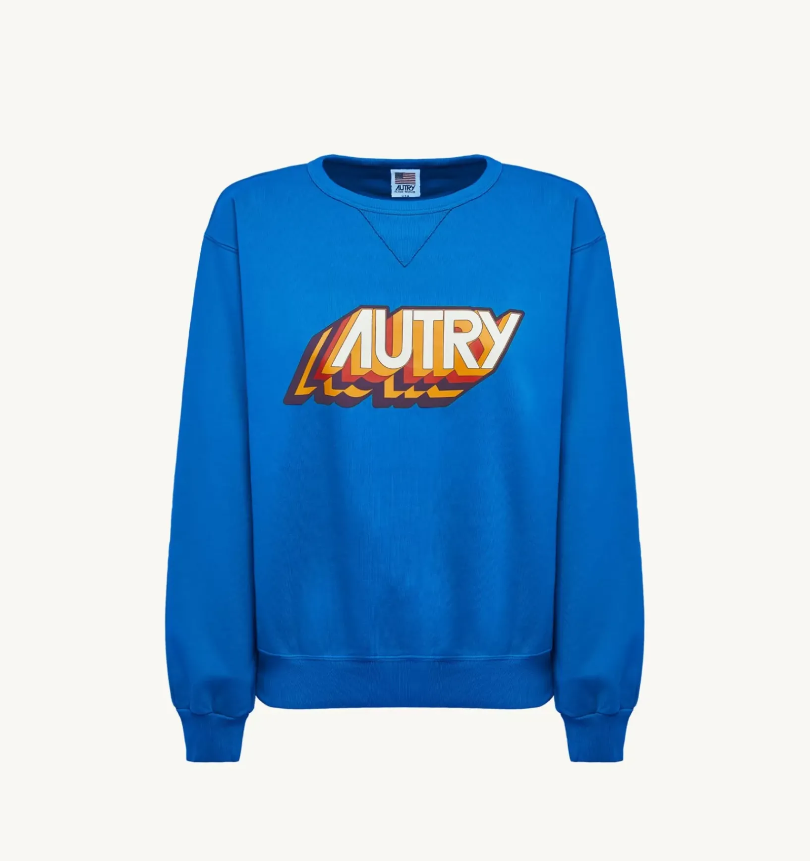 Felpa Girocollo Aerobic Logo Bluette