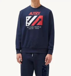 Felpa Girocollo Iconic Blu