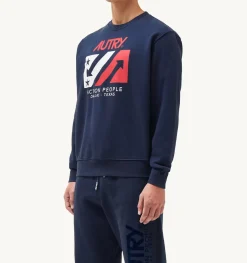 Felpa Girocollo Iconic Blu