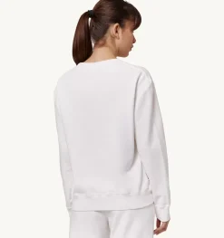 Felpa Girocollo Iconic Logo Bianco