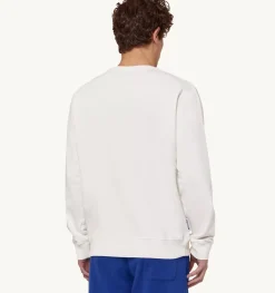 Felpa Girocollo Iconic Logo Bianco