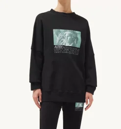 Felpa Liberty Photo Logo Nero