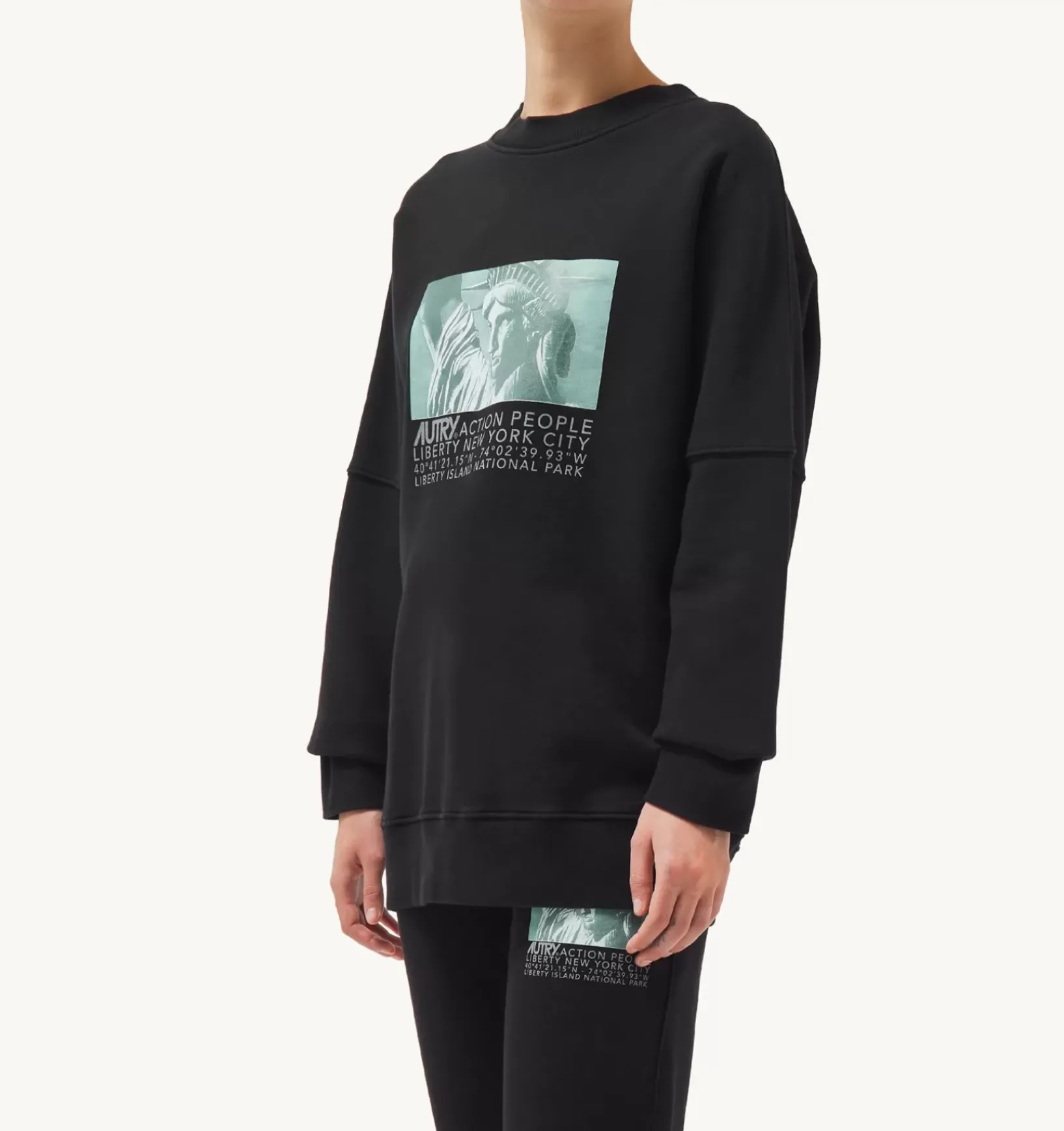 Felpa Liberty Photo Logo Nero
