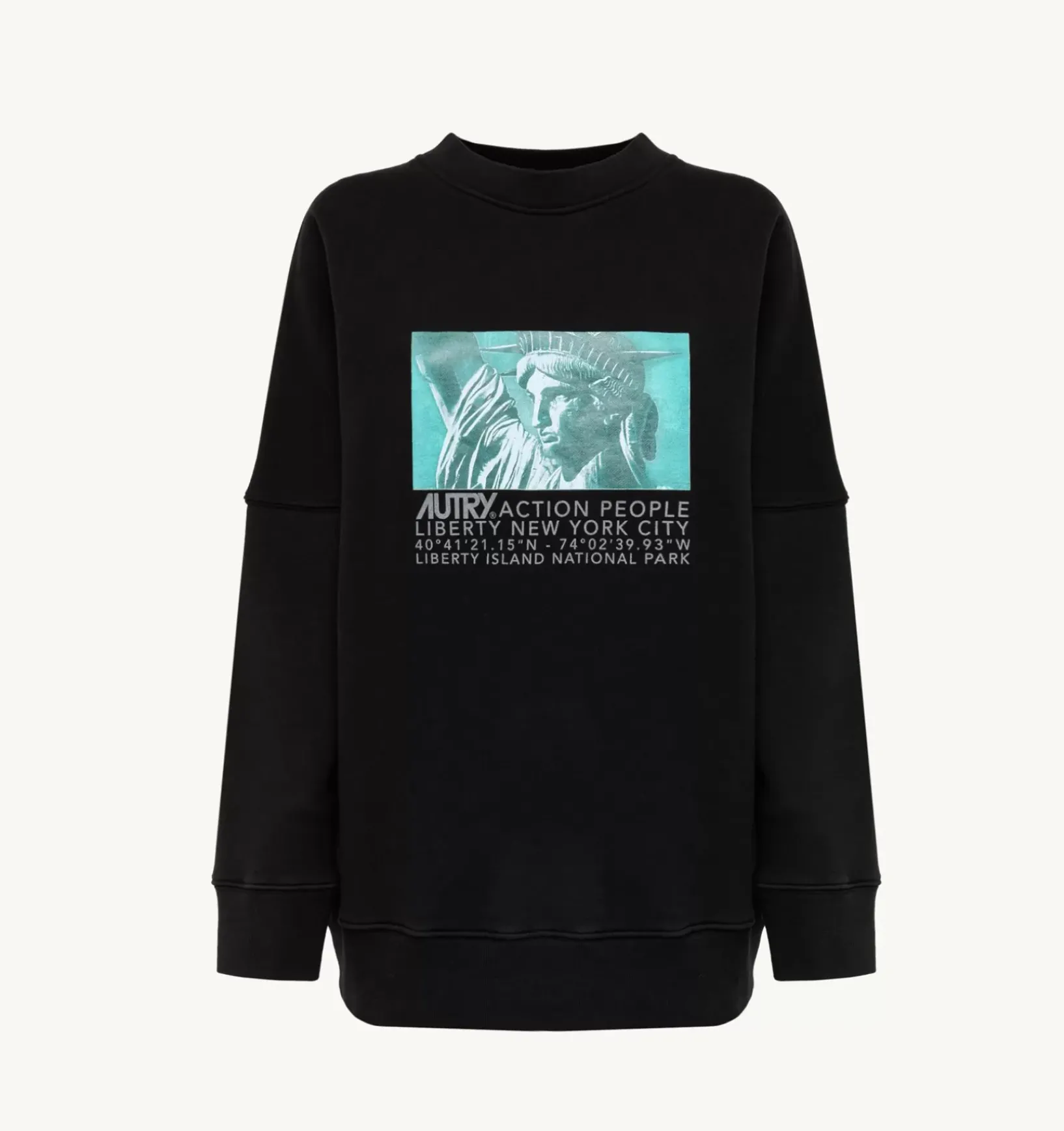Felpa Liberty Photo Logo Nero