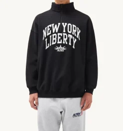 Felpa Mezza Zip Liberty Photo Nero