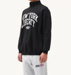 Felpa Mezza Zip Liberty Photo Nero