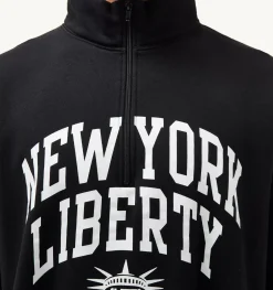 Felpa Mezza Zip Liberty Photo Nero