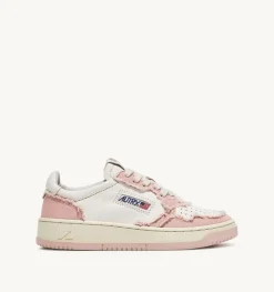 Medalist Low Sneaker In Pelle Di Capra E Tela Bianco Powder