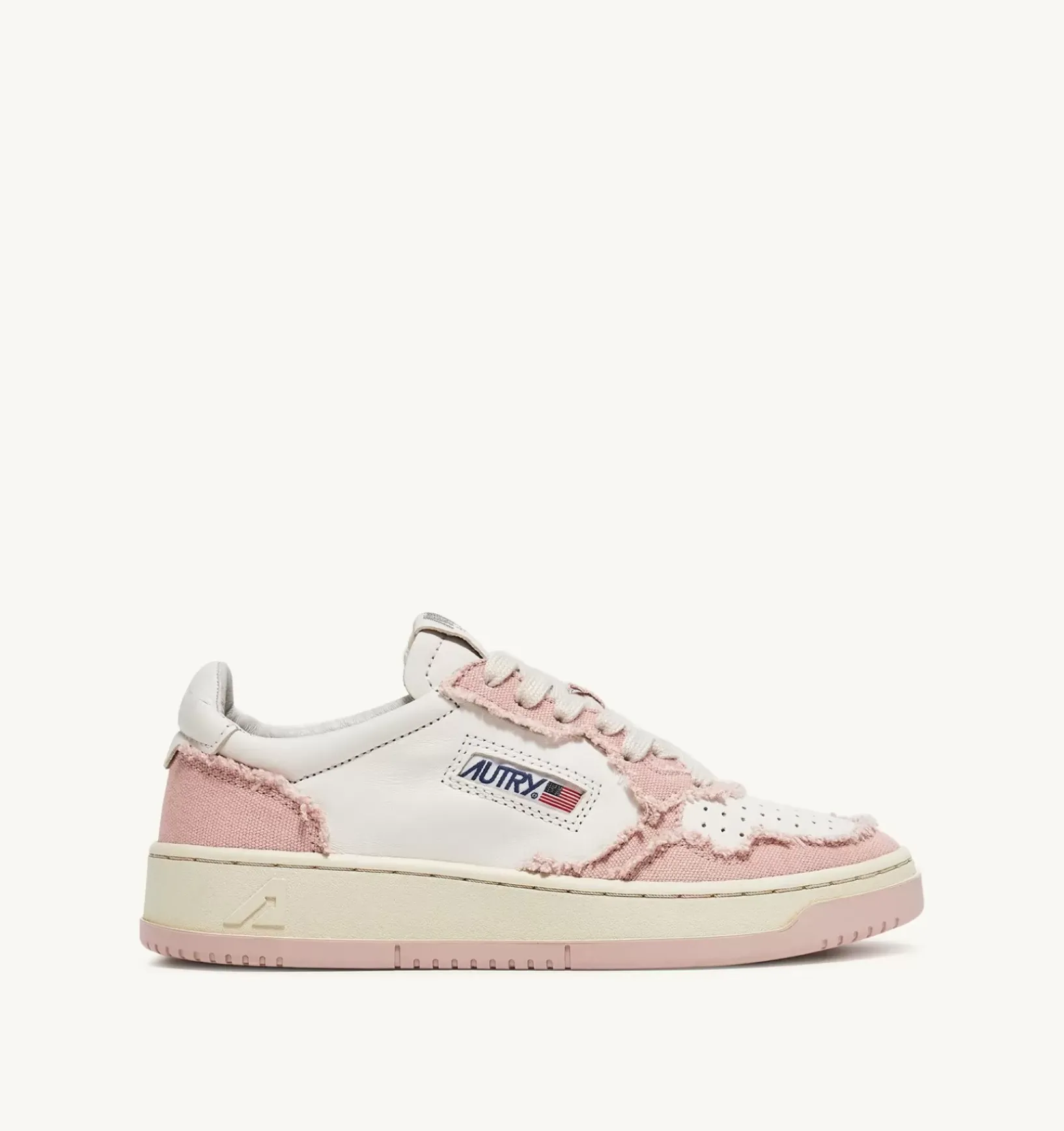 Medalist Low Sneaker In Pelle Di Capra E Tela Bianco Powder