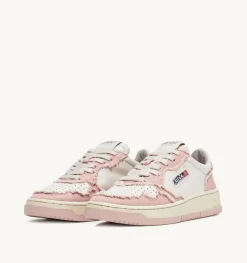 Medalist Low Sneaker In Pelle Di Capra E Tela Bianco Powder