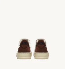 Medalist Low Sneaker In Suede E Pelle Bianco E Marrone