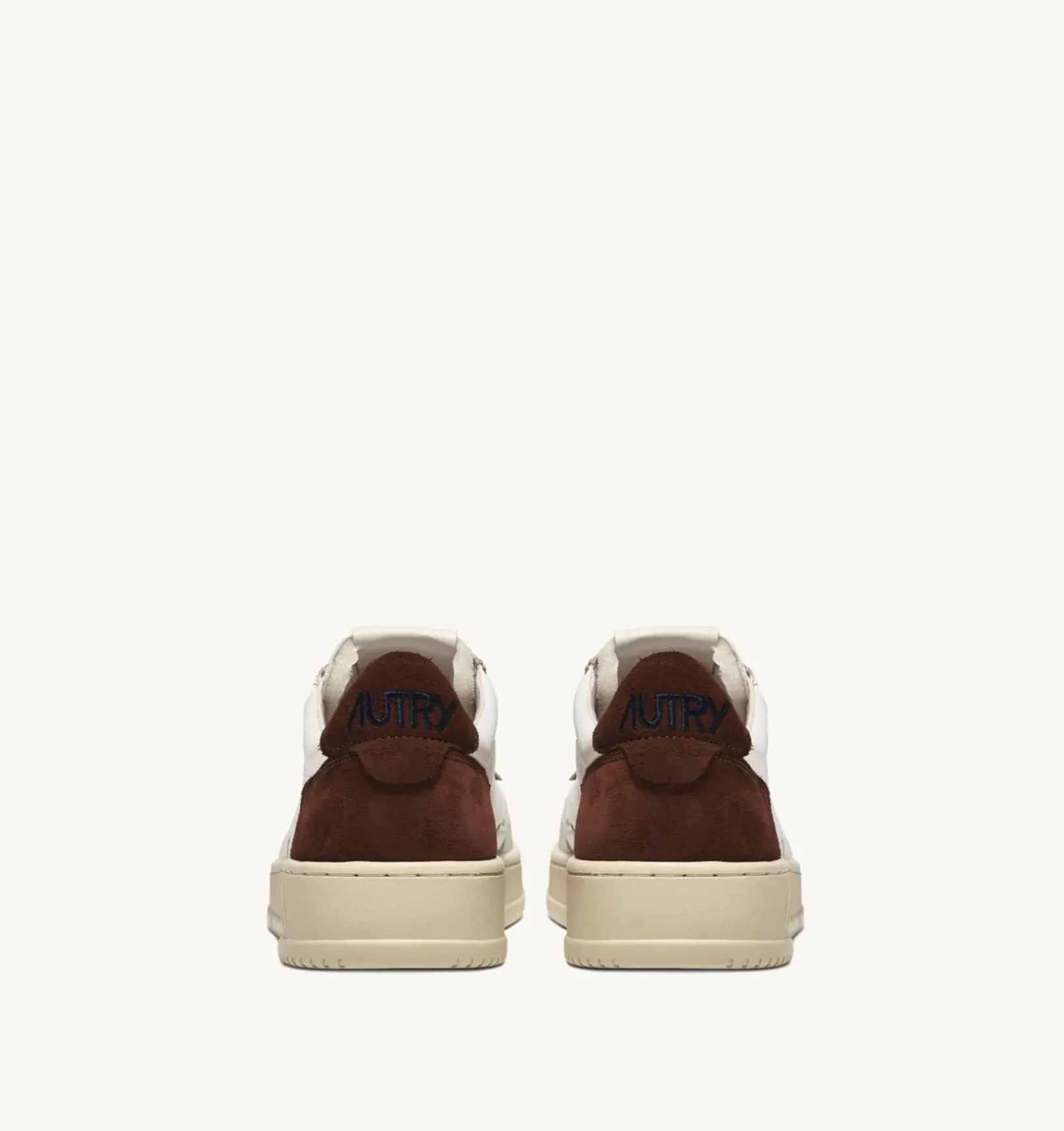 Medalist Low Sneaker In Suede E Pelle Bianco E Marrone