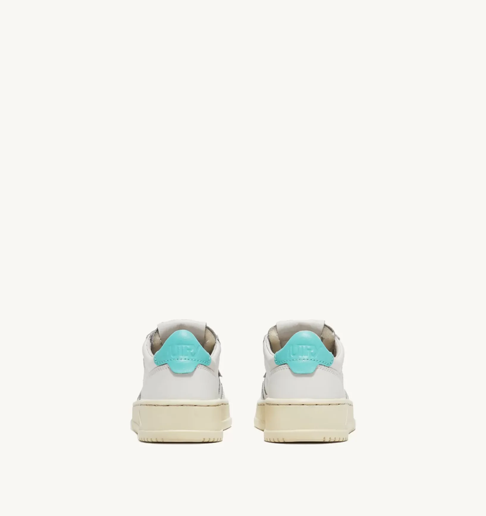 Medalist Low Sneakers In Pelle Bianca E Turquoise Per Bambini