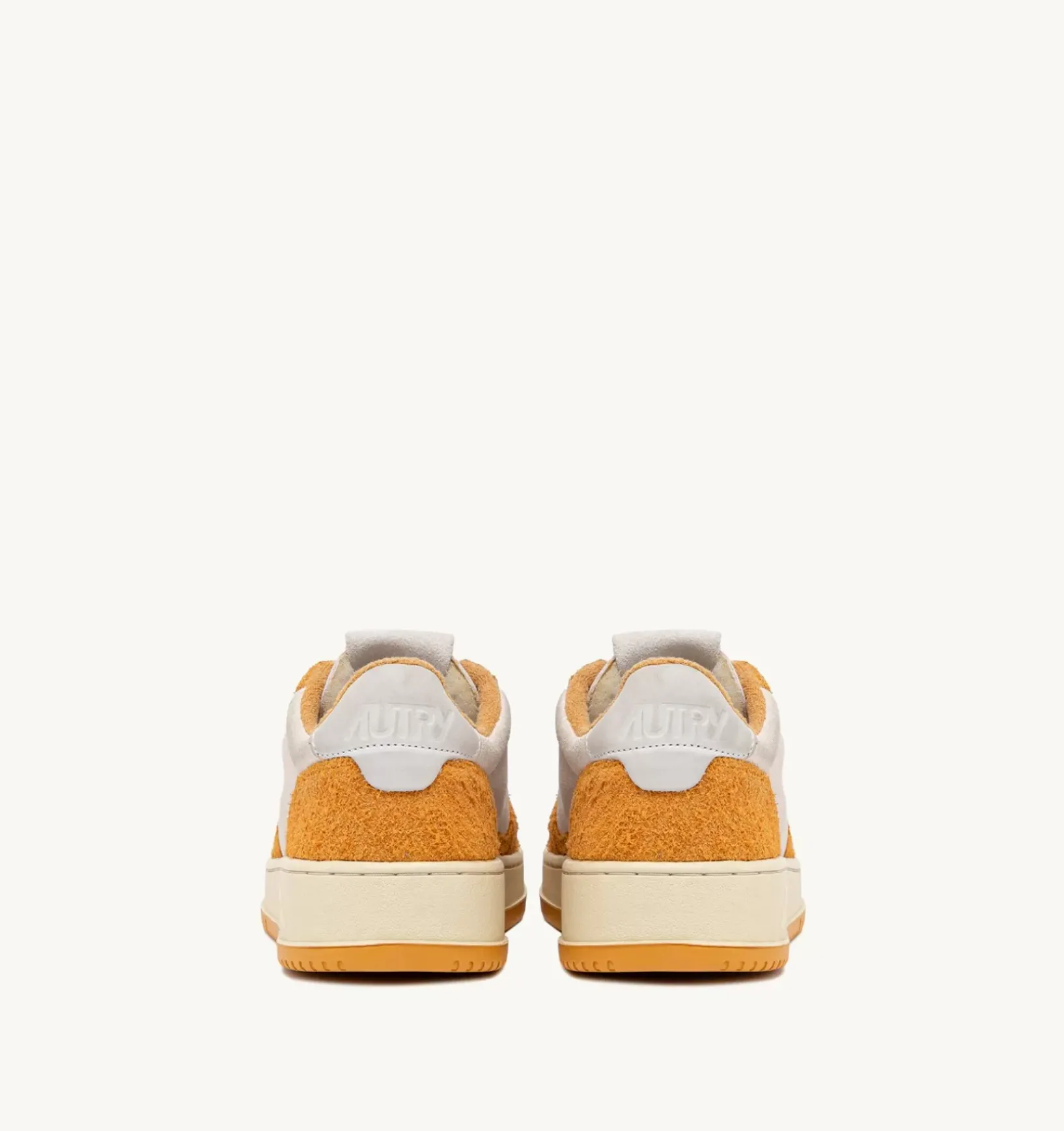 Medalist Low Sneakers In Suede Bianco E Suede Effetto Hair Arancione