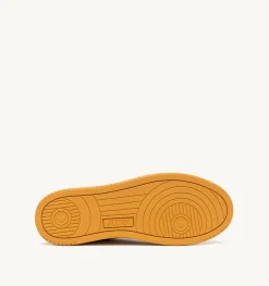 Medalist Low Sneakers In Suede Bianco E Suede Effetto Hair Arancione