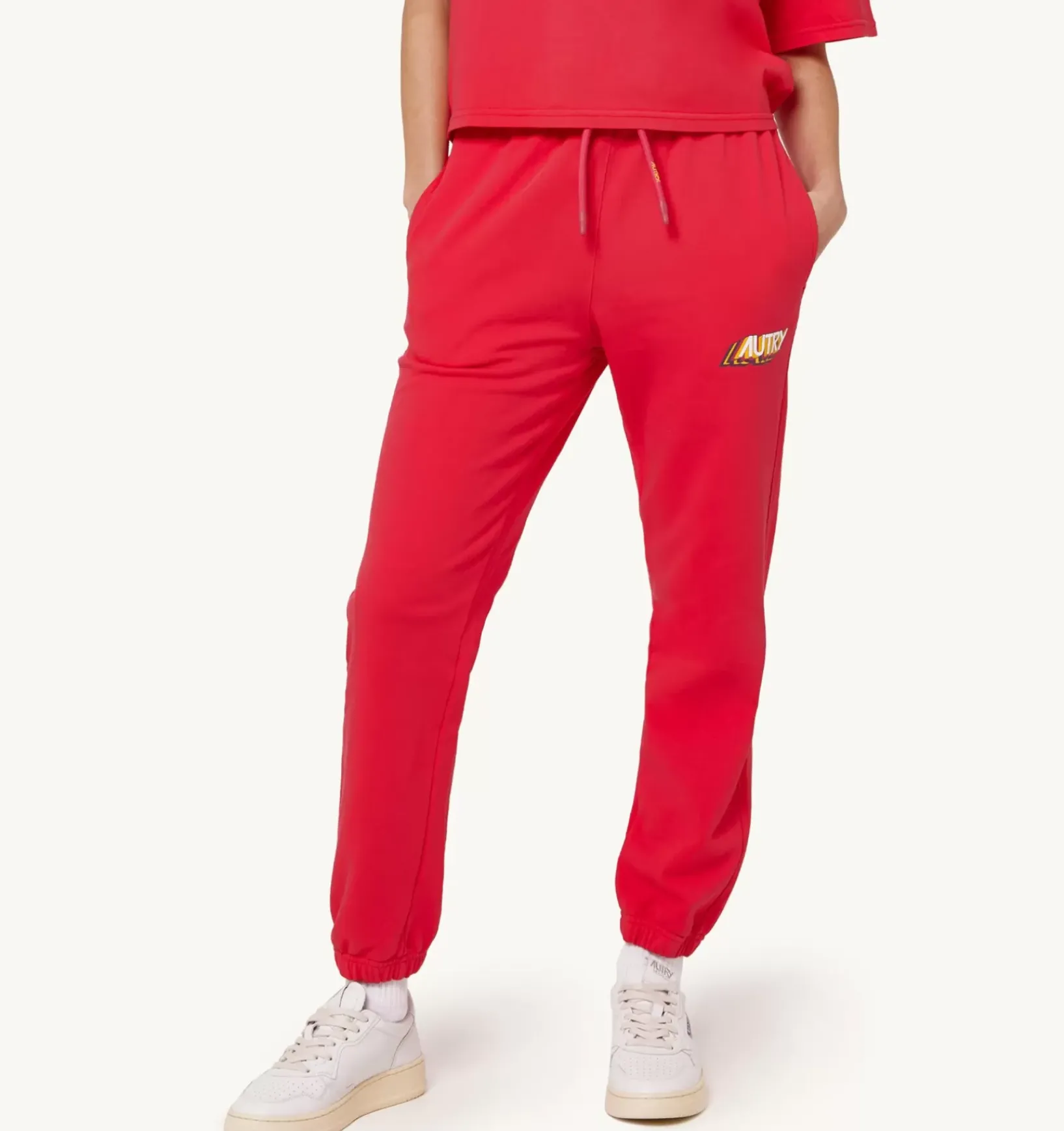 Pantaloni Aerobic Logo Fucsia