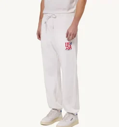 Pantaloni Iconic Logo Bianco
