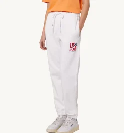 Pantaloni Iconic Logo Bianco