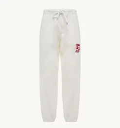 Pantaloni Iconic Logo Bianco