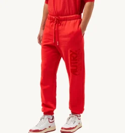 Pantaloni Iconic Logo Rosso