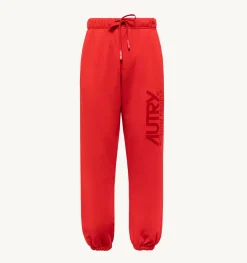 Pantaloni Iconic Logo Rosso