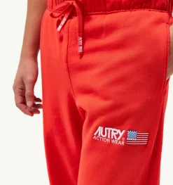 Pantaloni Iconic Logo Rosso