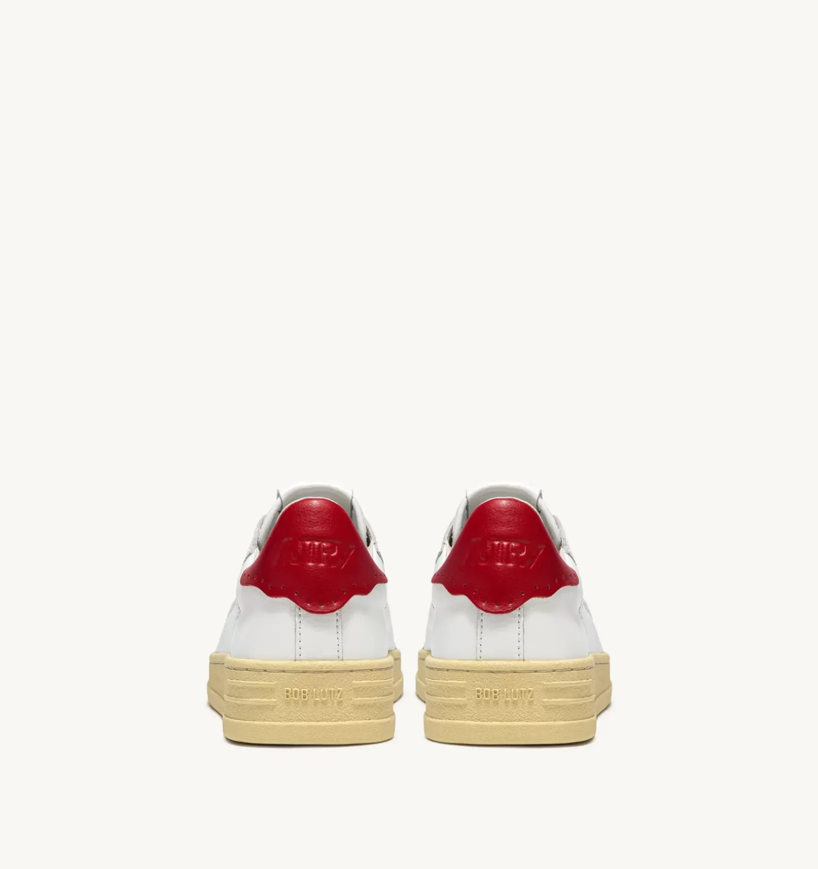 Sneakers Bob Lutz Low In Pelle Bianco E Rosso