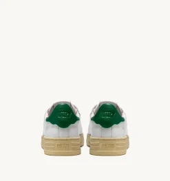 Sneakers Bob Lutz Low In Pelle Bianca E Verde