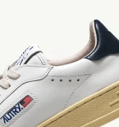 Sneakers Bob Lutz Low In Pelle Bianca E Blu