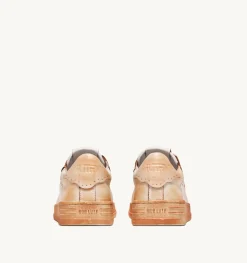 Sneakers Bob Lutz Low In Pelle Bianca Effetto Used