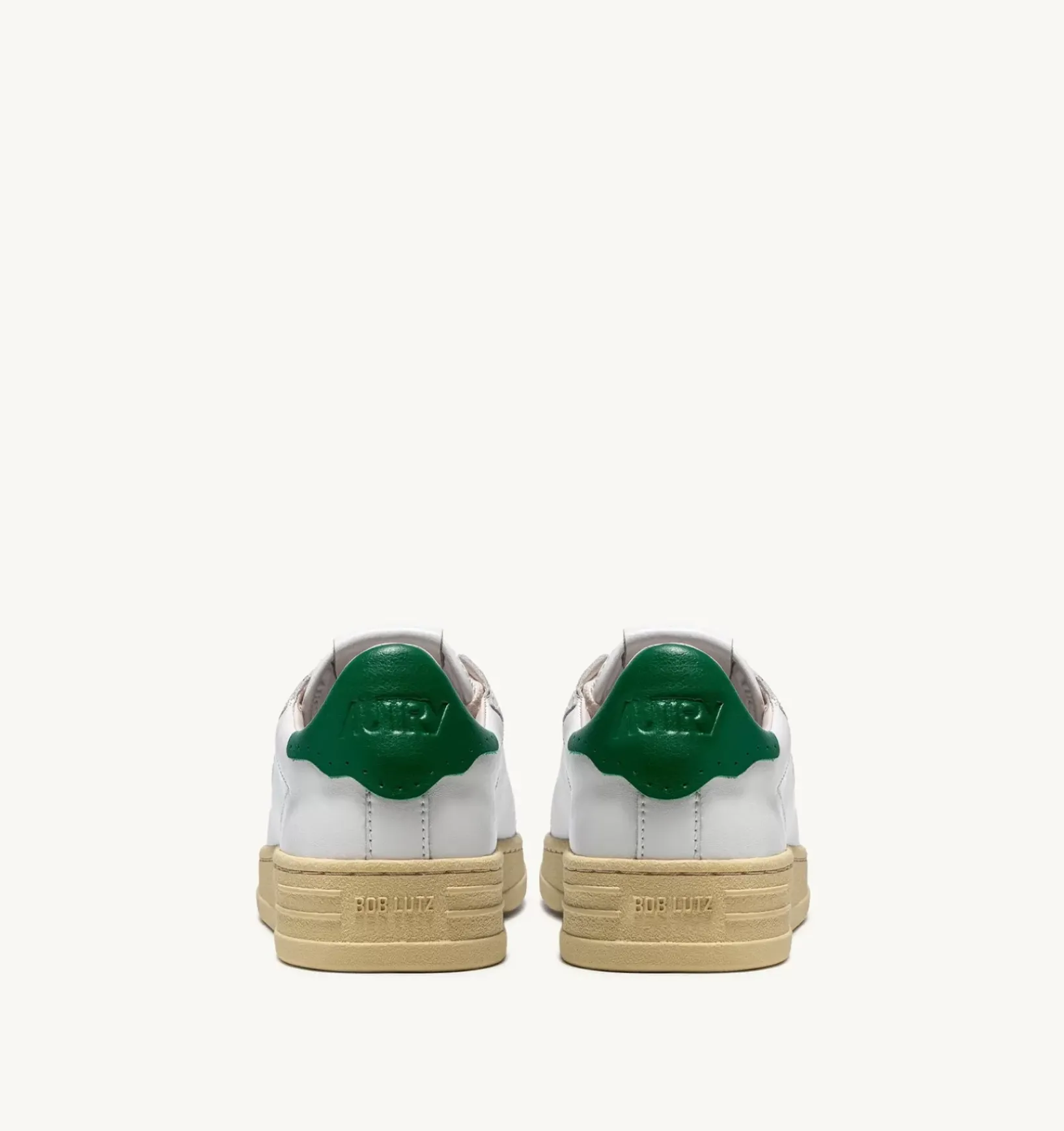 Sneakers Bob Lutz Low In Pelle Bianca E Verde