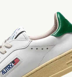 Sneakers Bob Lutz Low In Pelle Bianca E Verde