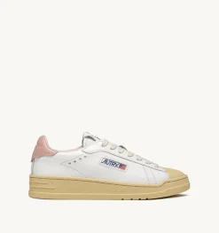 Sneakers Bob Lutz Low In Pelle Bianco E Rosa