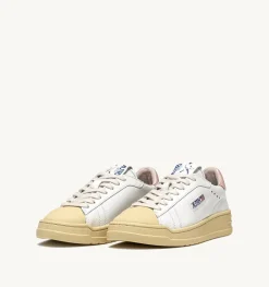 Sneakers Bob Lutz Low In Pelle Bianco E Rosa