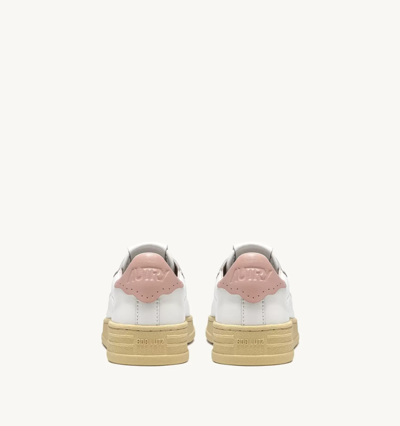Sneakers Bob Lutz Low In Pelle Bianco E Rosa