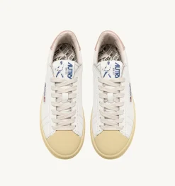Sneakers Bob Lutz Low In Pelle Bianco E Rosa