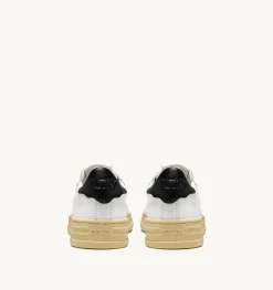 Sneakers Bob Lutz Low In Pelle Bianca E Nera
