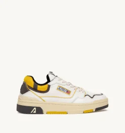 Sneakers Clc In Pelle Bianca E Suede Grigio