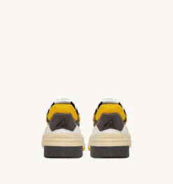 Sneakers Clc In Pelle Bianca E Suede Grigio