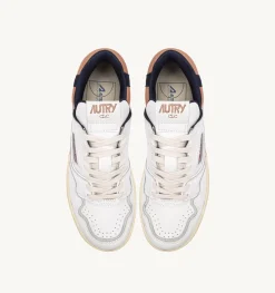 Sneakers Clc In Pelle Colore Bianco E Blu