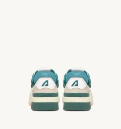 Sneakers Clc In Pelle Colore Bianco Verde E Suede Beige