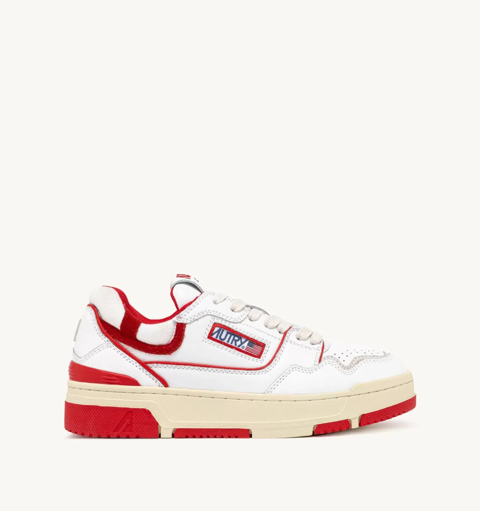 Sneakers Clc In Pelle Colore Bianco E Rosso